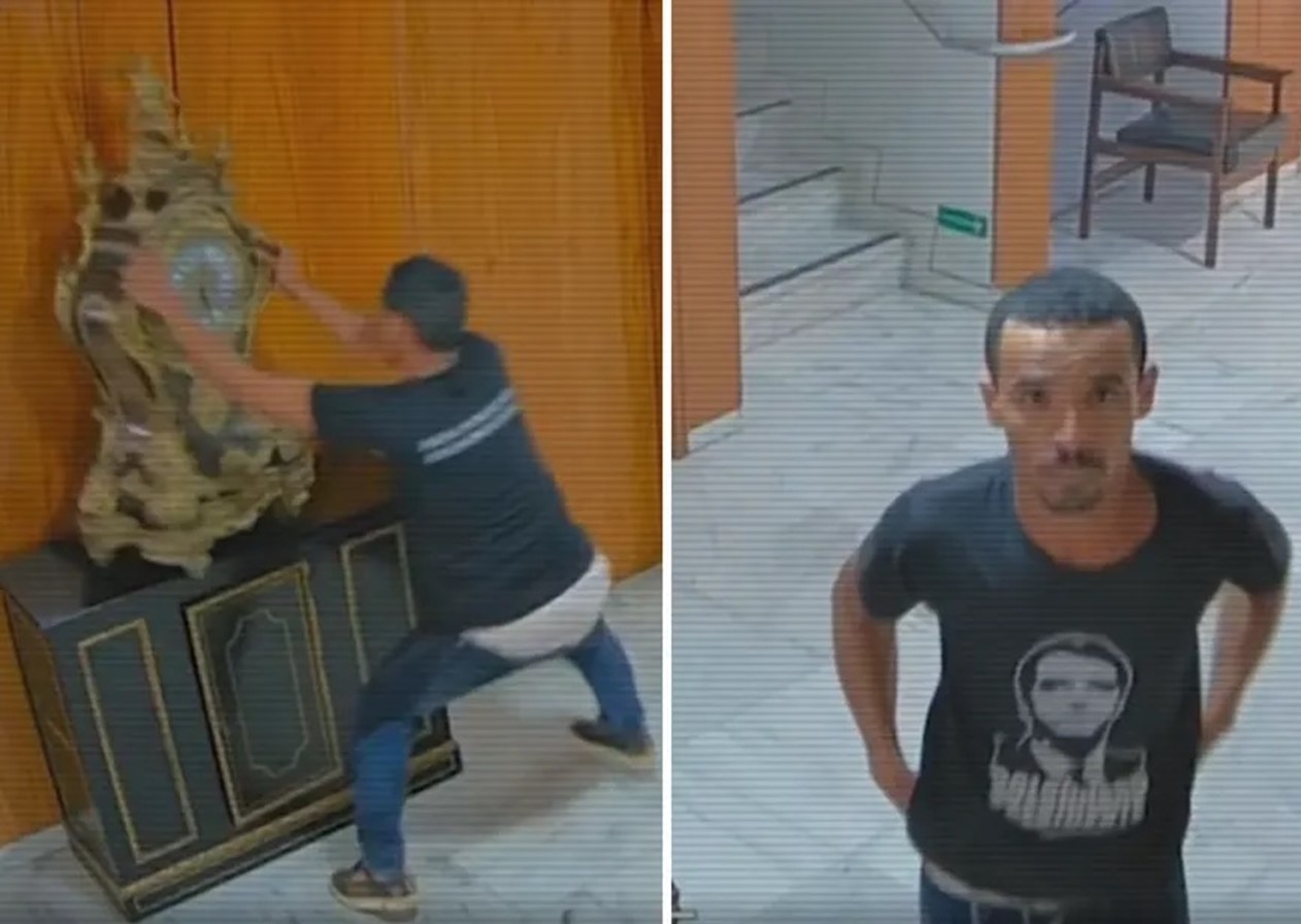 PF prende homem filmado ao destruir relógio no Palácio do Planalto