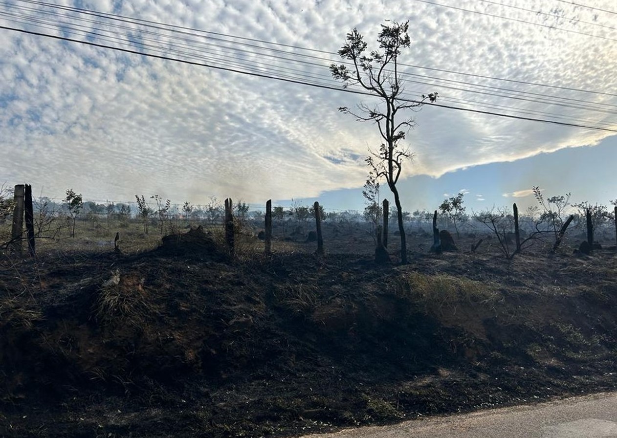 Incêndio atinge área de 60 mil m² em Taubaté