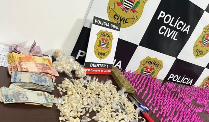 Polícia apreende 3,2 mil porções de drogas em ‘casa bomba’ em Campos do Jordão