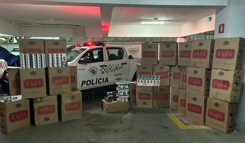 Polícia apreende 20 mil maços de cigarros contrabandeados em Paraibuna