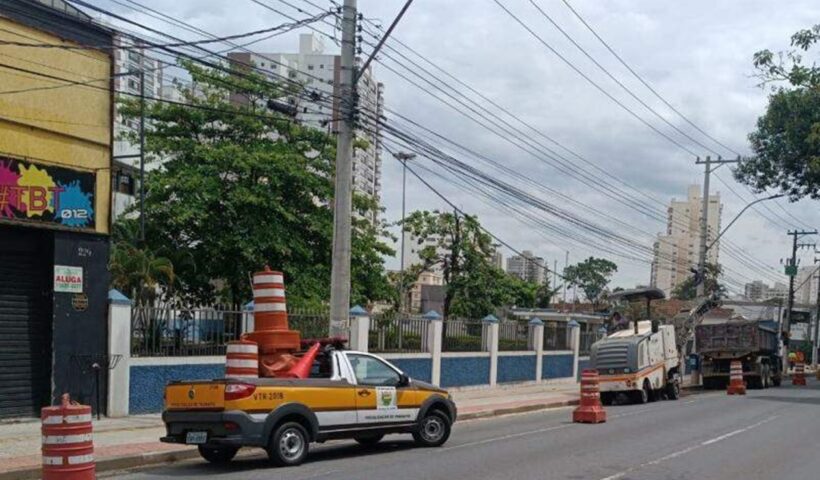 Av. 9 de Julho em Taubaté será interditada para obras nesta sexta-feira e sábado