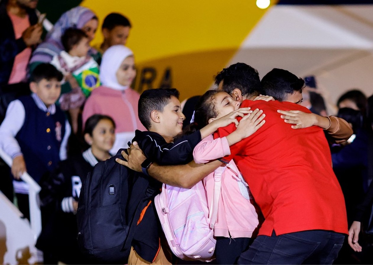 Grupo de resgatados da Faixa de Gaza chega a Brasília