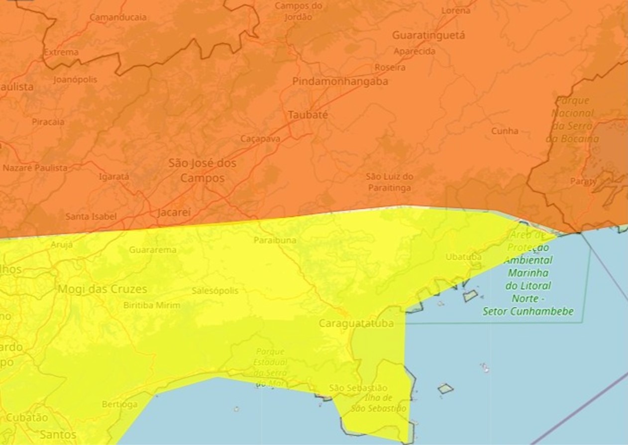  Inmet estende alerta de tempestade no Vale e Litoral Norte até esta segunda-feira