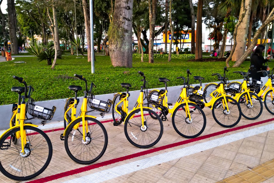 SJC: Bikes compartilhadas já estão disponíveis nas praças do centro