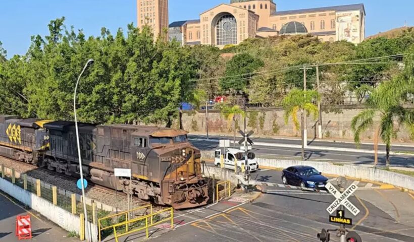 Mulher é atropelada por trem e tem braço amputado em Aparecida